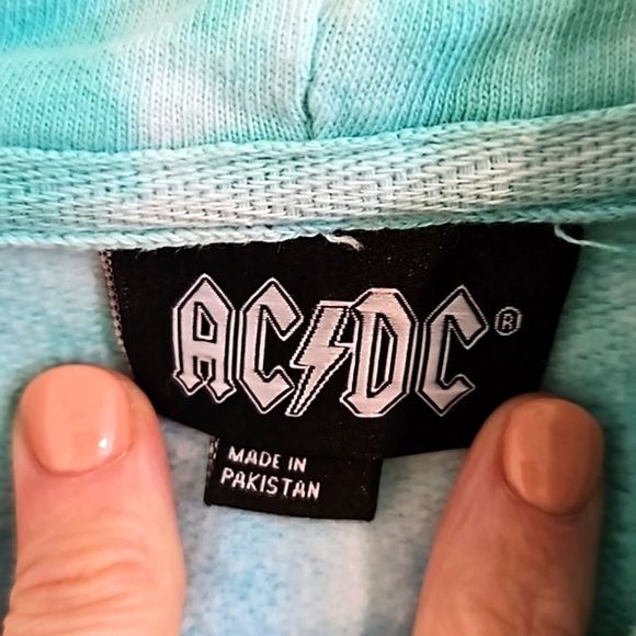 AC/DC Crop Tie Dye Hoodie - Official Merch - Picture 4 of 14